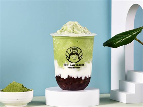 Matcha Redbean Yogurt Slush 抹茶红豆酸酸冰